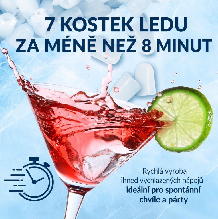 GourmetMaxx Výrobník ledu 7 kostek za  8 min 19975 (2)